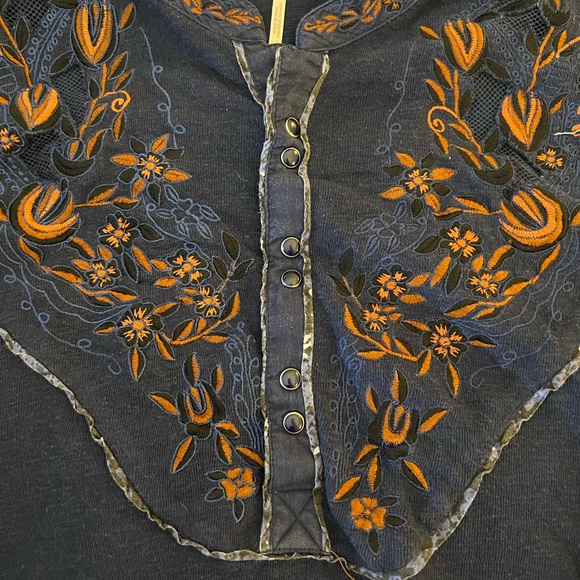 Free People Western Henley Top - Picture 4 of 9